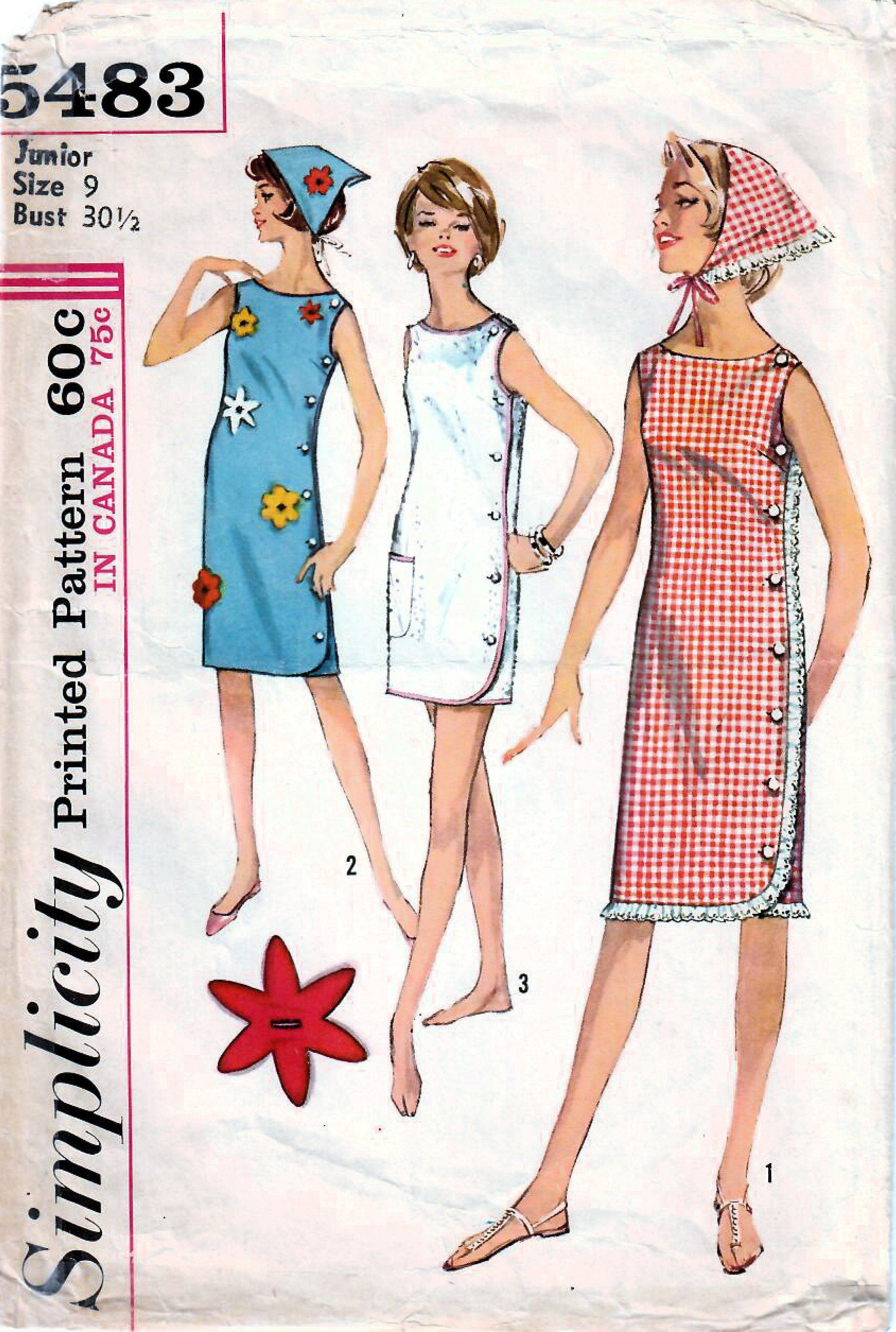 1960s Simplicity 5483 Vintage Sewing Pattern Junior One-Piece | Etsy - 1960s Simplicity 5483 Vintage Sewing Pattern Junior One-Piece | Etsy -   19 vintage diy Fashion ideas