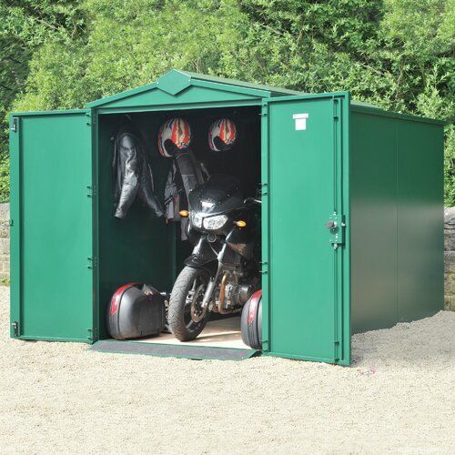 Motorbike Plus Secure Storage 5 ft. W x 11 ft. D Apex Metal Bike Shed Asgard - Motorbike Plus Secure Storage 5 ft. W x 11 ft. D Apex Metal Bike Shed Asgard -   21 diy Storage shed ideas