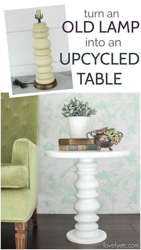 Easy diy side table made from something unexpected - Lovely Etc. - Easy diy side table made from something unexpected - Lovely Etc. -   21 diy Table upcycle ideas