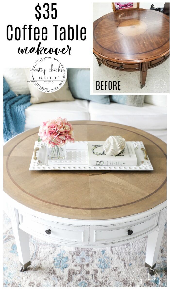 Coastal Style Coffee Table Makeover (with stain and paint!) - Artsy Chicks Rule - Coastal Style Coffee Table Makeover (with stain and paint!) - Artsy Chicks Rule -   21 diy Table upcycle ideas
