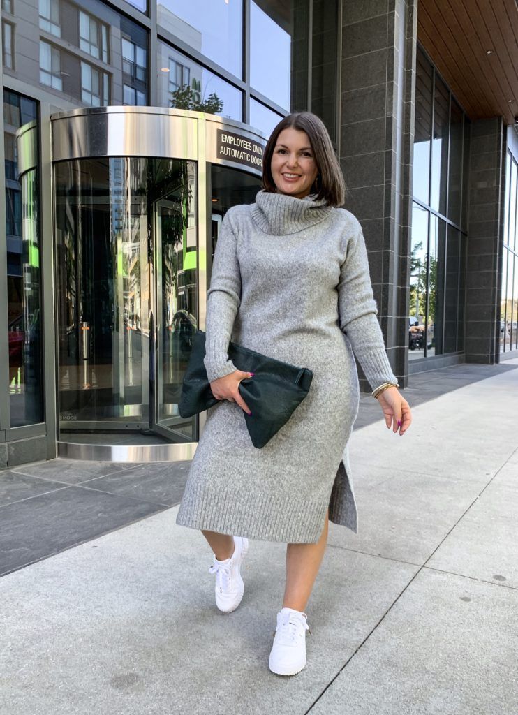 HOW TO STYLE A SWEATER DRESS FOR FALL - HOW TO STYLE A SWEATER DRESS FOR FALL -   21 style Dress with sneakers ideas