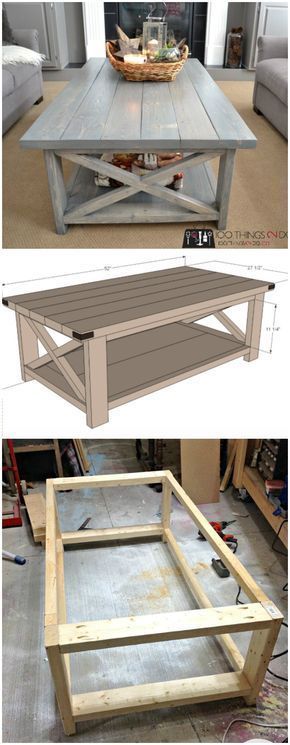 DIY Coffee Table - Rustic X - DIY Coffee Table - Rustic X -   23 diy Ideen einrichtung ideas