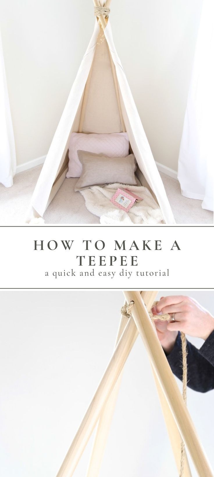 How to Make a Teepee Tent an Easy No Sew Project in less than an hour! - How to Make a Teepee Tent an Easy No Sew Project in less than an hour! -   diy Kids teepee