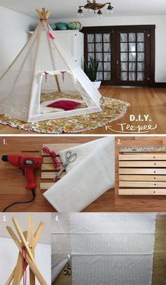 Make Your Own Play Teepee - A Beautiful Mess - Make Your Own Play Teepee - A Beautiful Mess -   24 diy Kids teepee ideas