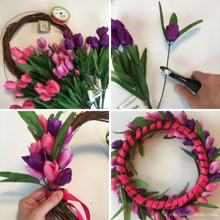 Tulip Wreath DIY - Gorgeous and Easy! | The How To Mom - Tulip Wreath DIY - Gorgeous and Easy! | The How To Mom -   25 diy Dollar Tree easter ideas