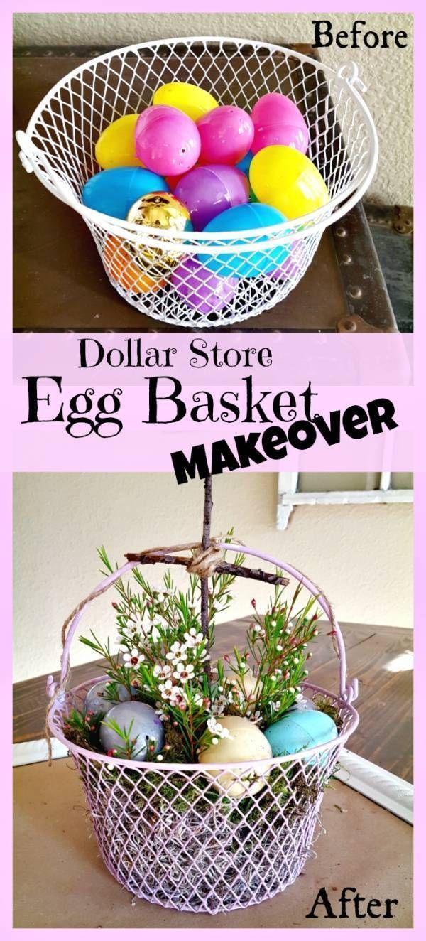 DIY Dollar Tree Easter Basket Craft Makeover - DIY Dollar Tree Easter Basket Craft Makeover -   25 diy Dollar Tree easter ideas