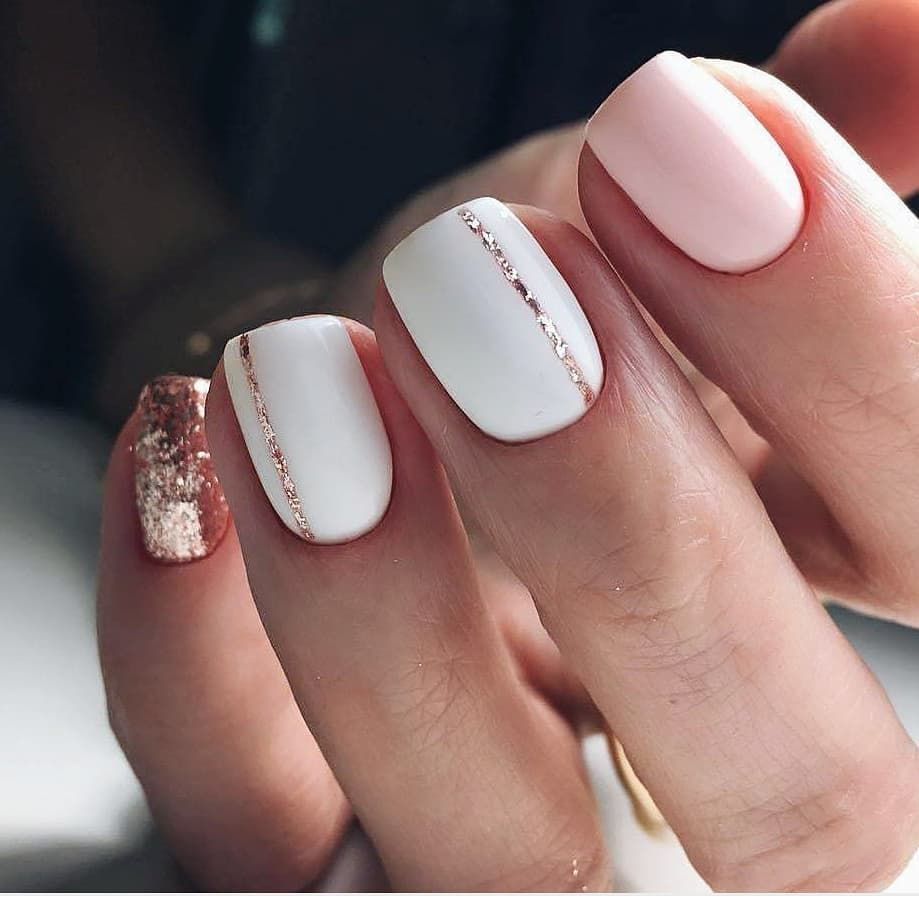 So Cute Short Acrylic Nails Ideas, You Will Love Them! - So Cute Short Acrylic Nails Ideas, You Will Love Them! -   9 beauty Nails white ideas