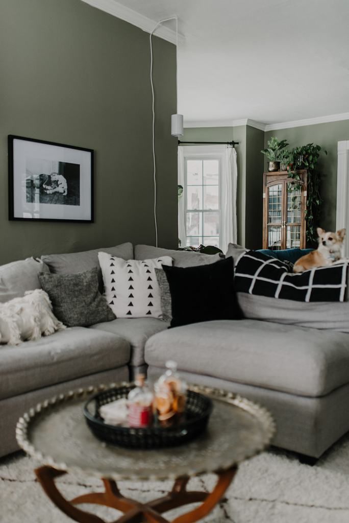 An Earthy, Eclectic Sage Green Living Room - An Earthy, Eclectic Sage Green Living Room -   15 sage green living room decor ideas