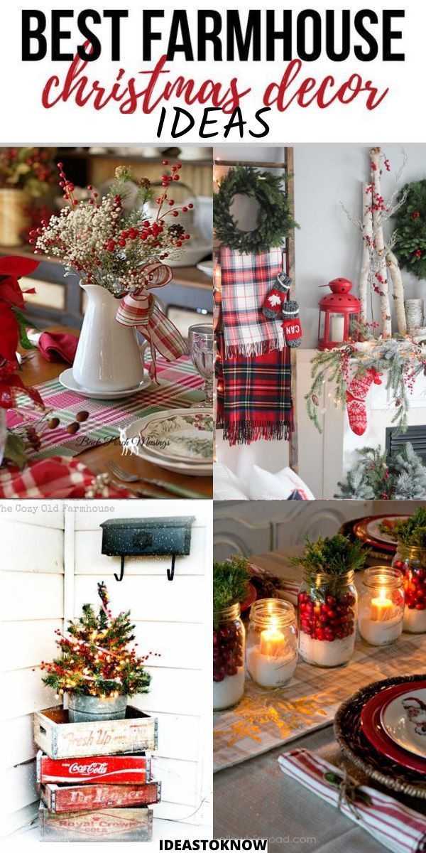 30 Best Farmhouse Christmas Decoration Ideas - 30 Best Farmhouse Christmas Decoration Ideas -   diy christmas decorations outdoor easy