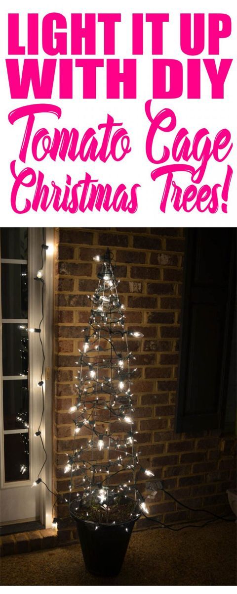 Tomato Cage Christmas Trees: Fast, Cheap and Easy! - Tomato Cage Christmas Trees: Fast, Cheap and Easy! -   16 diy christmas decorations outdoor easy ideas