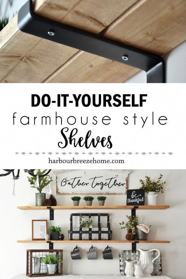 How to Make Fixer Upper Style Farmhouse Shelves - How to Make Fixer Upper Style Farmhouse Shelves -   16 farmhouse wall decorations joanna gaines ideas