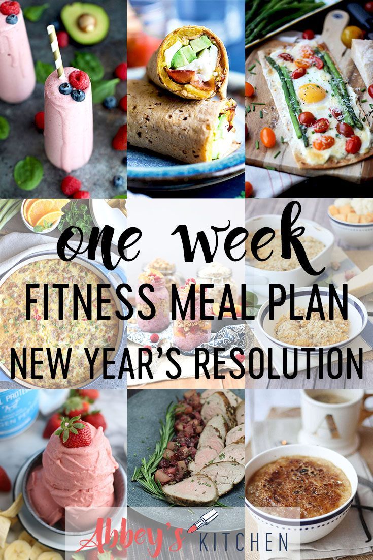One Week Healthy Fitness Meal Plan for New Year's Resolutions - One Week Healthy Fitness Meal Plan for New Year's Resolutions -   16 fitness Meals women ideas