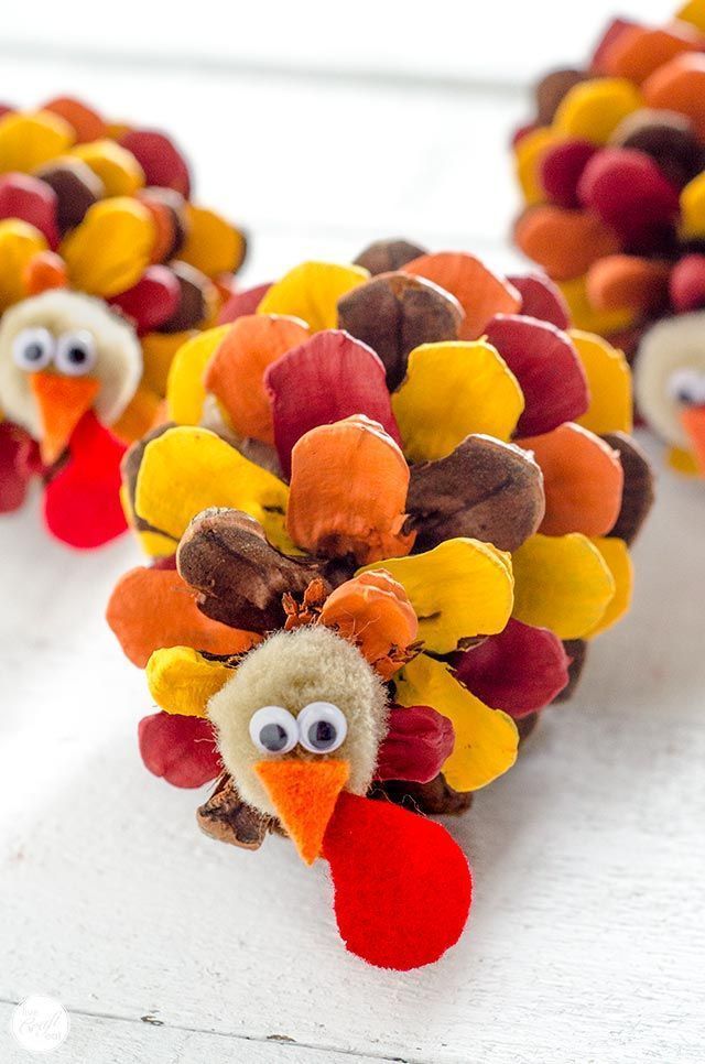 Painted Pinecone Turkeys - Thanksgiving Craft For Kids | Live Craft Eat - Painted Pinecone Turkeys - Thanksgiving Craft For Kids | Live Craft Eat -   16 thanksgiving crafts for kids easy ideas