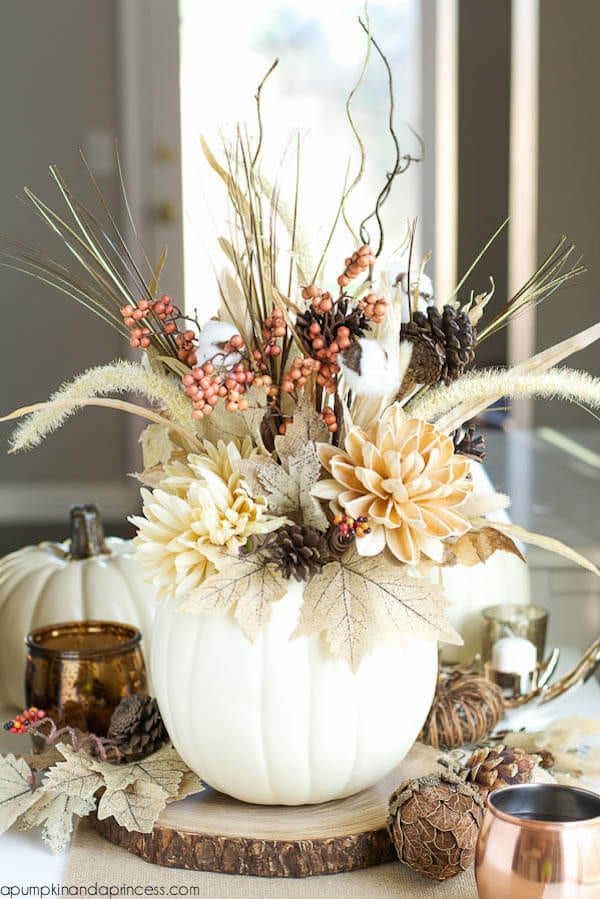 10 DIY Fall Centerpieces For Your Thanksgiving Table - 10 DIY Fall Centerpieces For Your Thanksgiving Table -   17 fall home decor diy thanksgiving decorations ideas