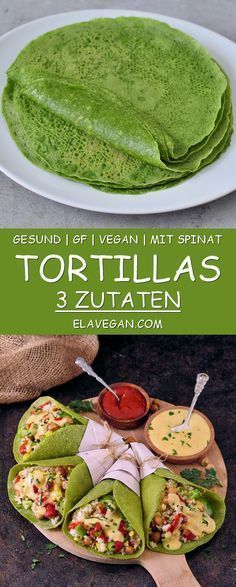 Spinat Tortillas Rezept | glutenfrei, vegan (gesunde Wraps) - Elavegan - Spinat Tortillas Rezept | glutenfrei, vegan (gesunde Wraps) - Elavegan -   17 fitness Rezepte wraps ideas