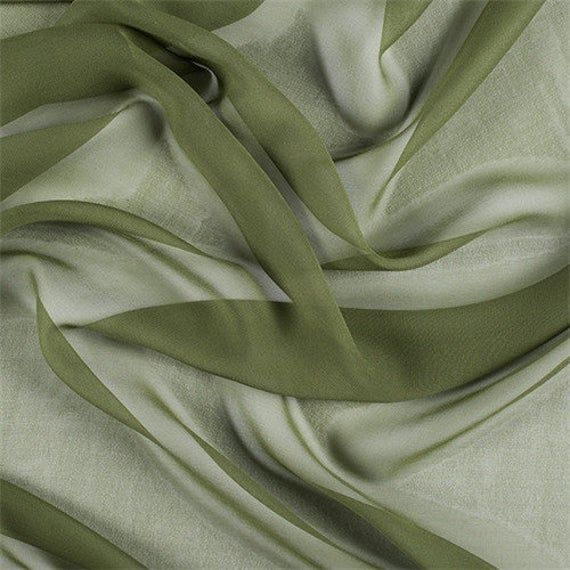 Grass Green Wide Silk Chiffon, Fabric By The Yard - Grass Green Wide Silk Chiffon, Fabric By The Yard -   17 sage green aesthetic fashion ideas
