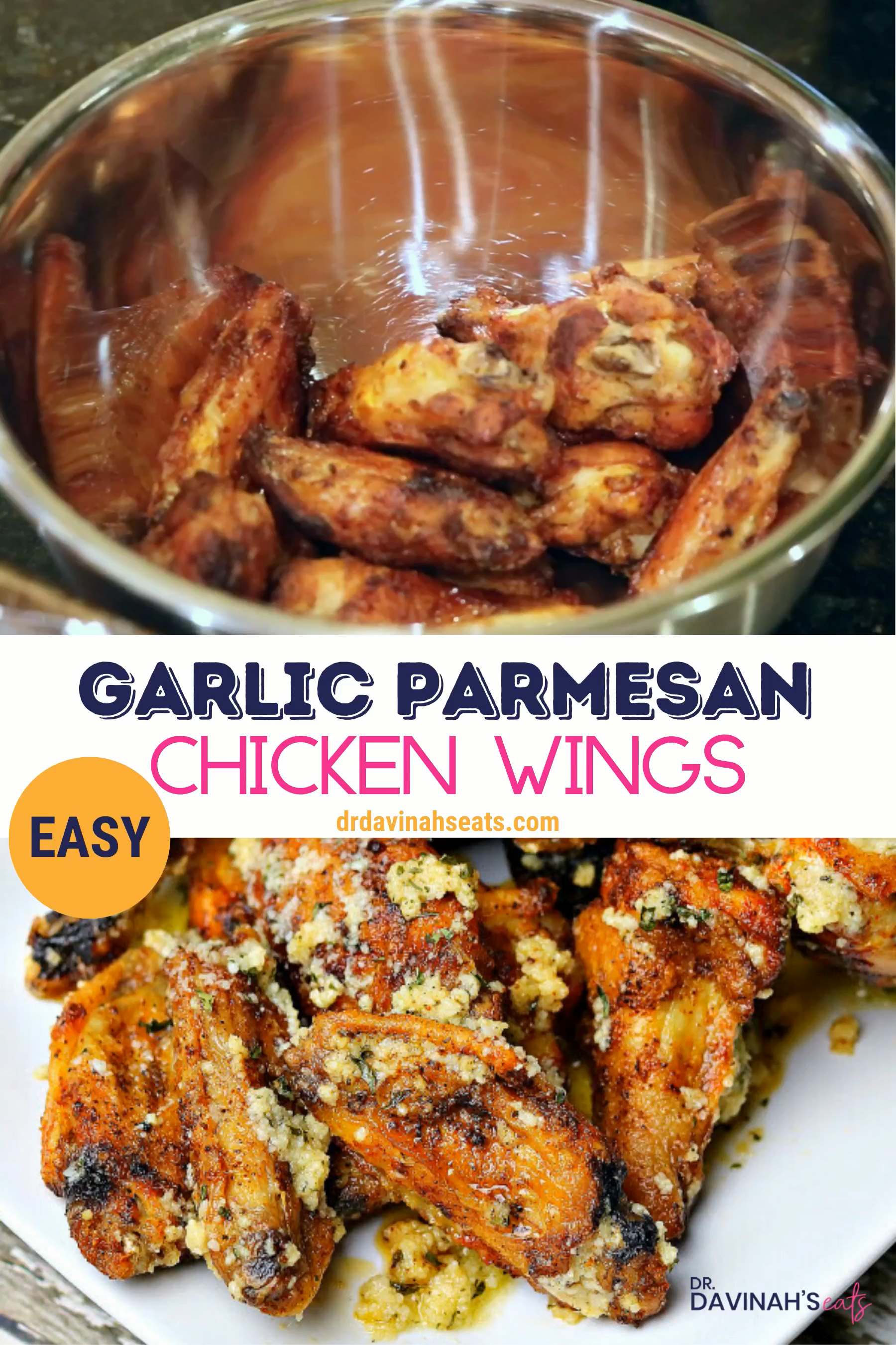 Air Fryer Garlic Parmesan Wings - Air Fryer Garlic Parmesan Wings -   air fryer recipes easy chicken
