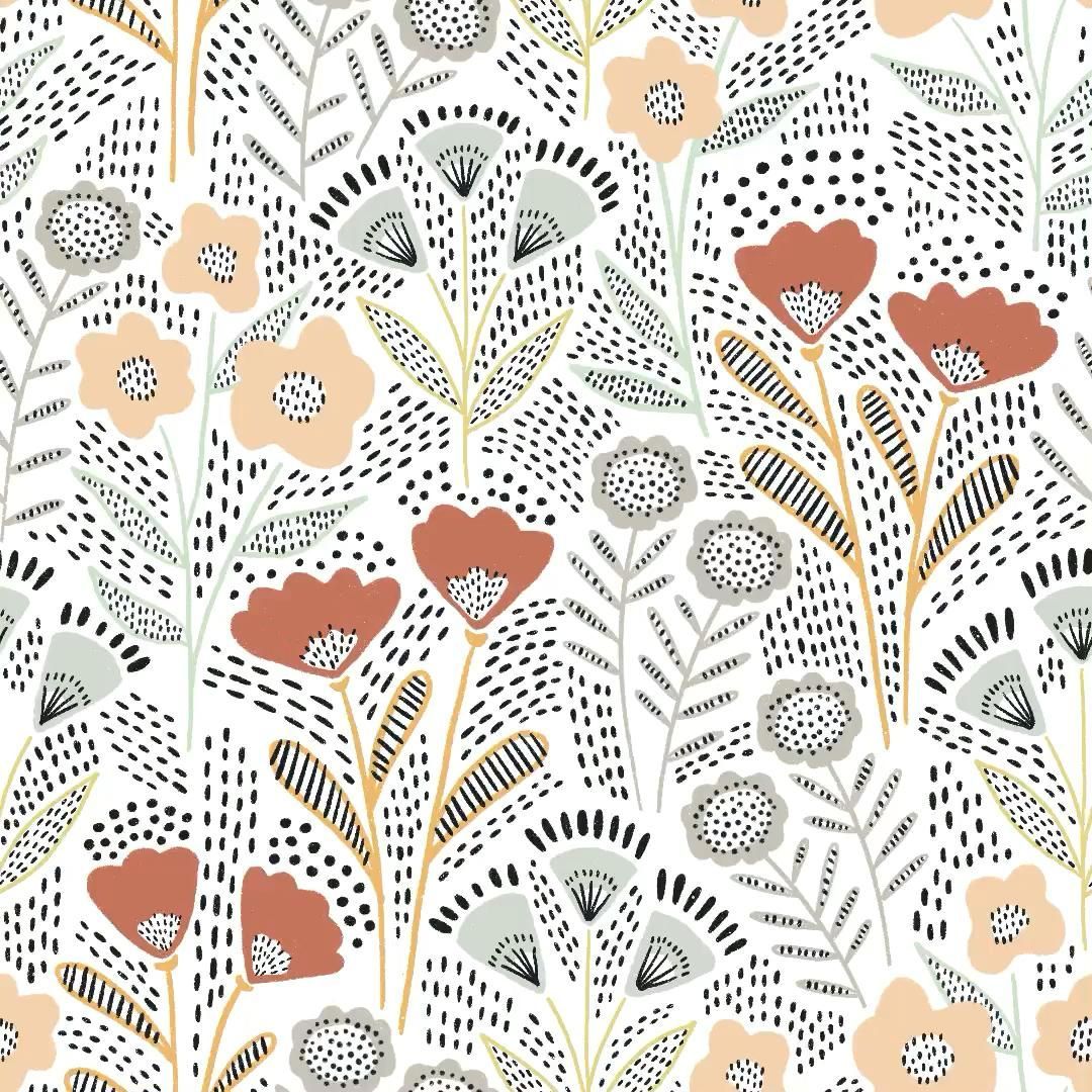 Folk art floral in procreate - Folk art floral in procreate -   18 beauty Design pattern ideas