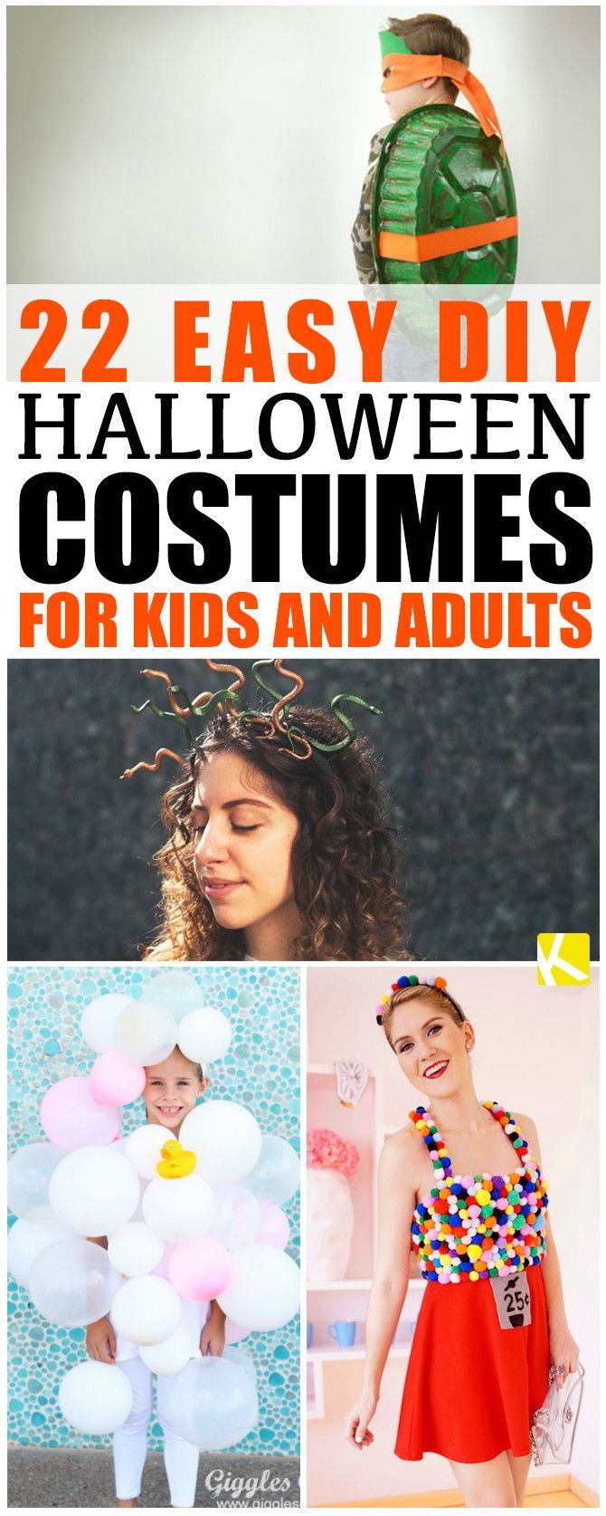 22 Easy DIY Halloween Costumes for Kids and Adults - 22 Easy DIY Halloween Costumes for Kids and Adults -   18 best diy Halloween Costumes ideas