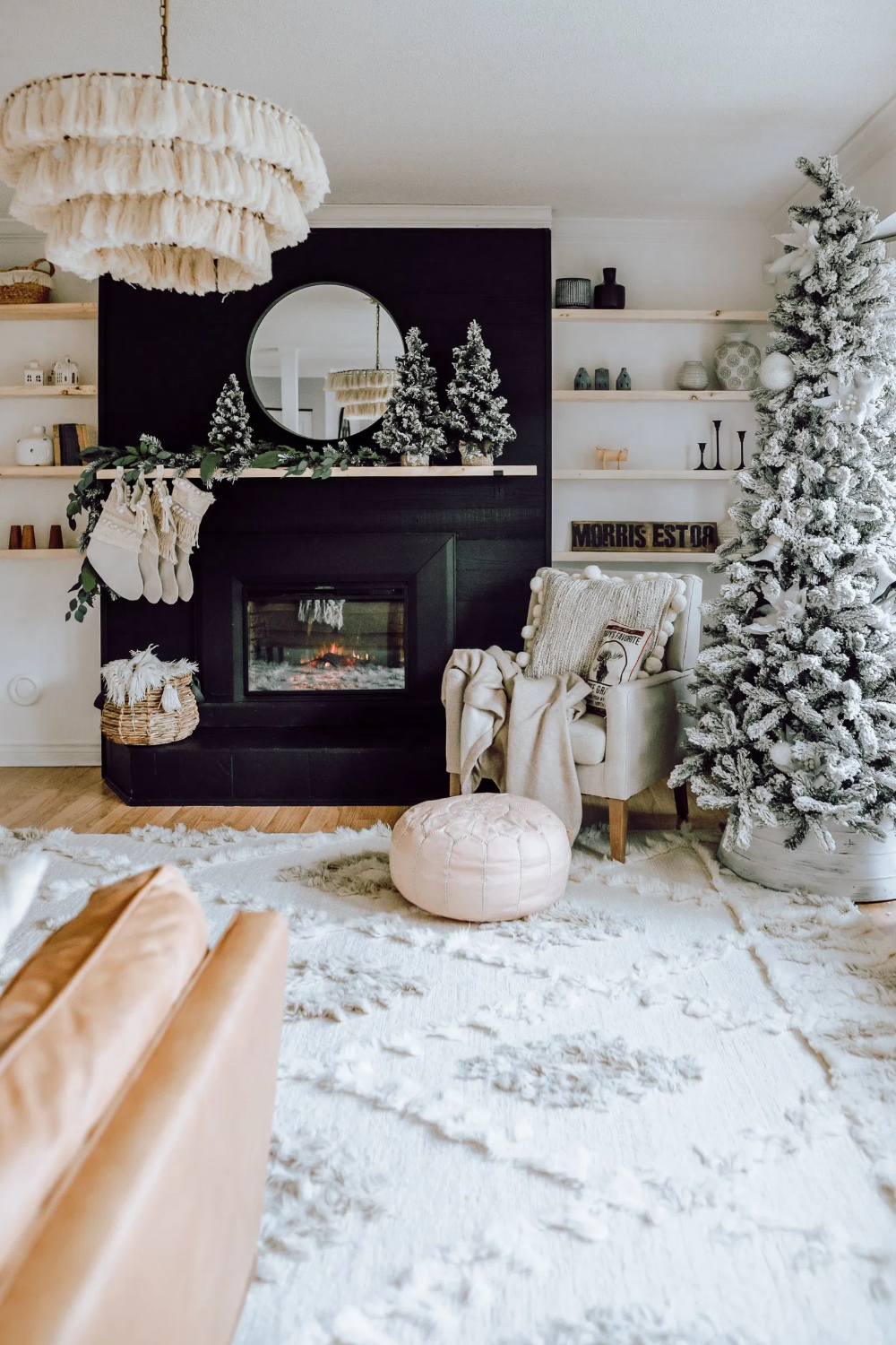 A Modern Christmas Living Room - Jessica Sara Morris - A Modern Christmas Living Room - Jessica Sara Morris -   18 christmas decorations living room farmhouse ideas