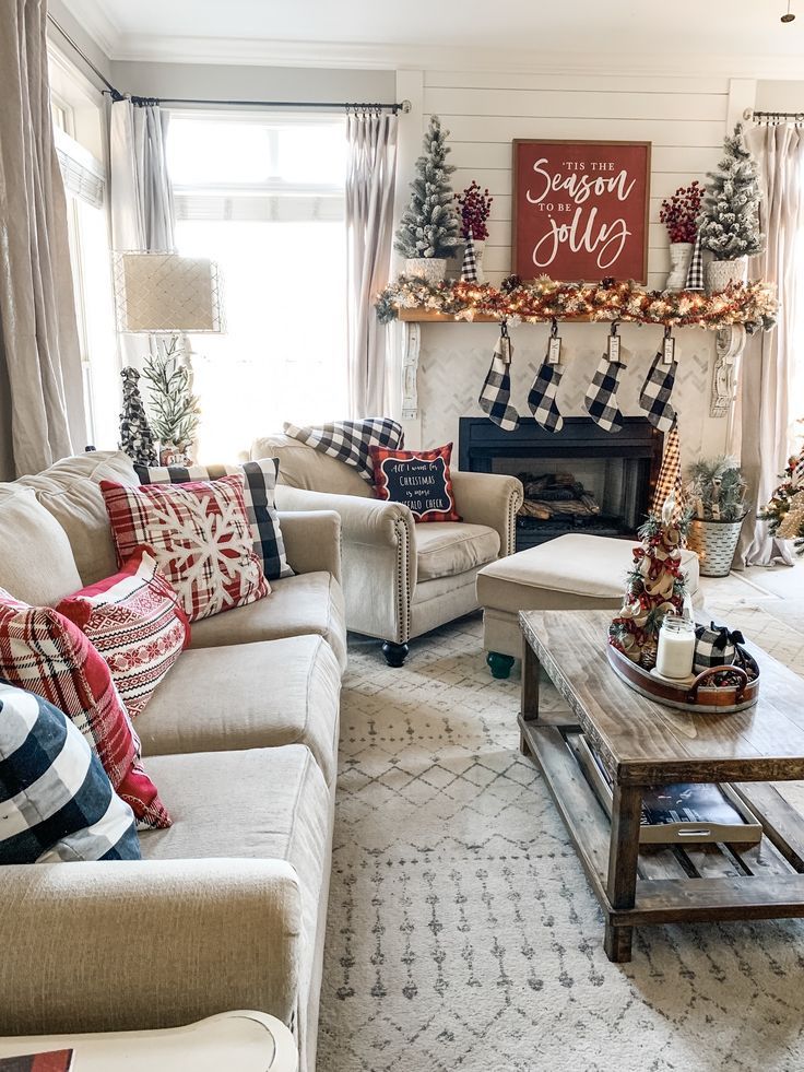 Christmas living room inspiration! | Wilshire Collections - Christmas living room inspiration! | Wilshire Collections -   18 christmas decorations living room farmhouse ideas