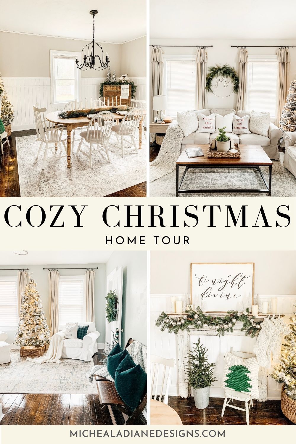 Cozy Christmas Home Tour - Cozy Christmas Home Tour -   18 christmas living room decorations farmhouse style ideas