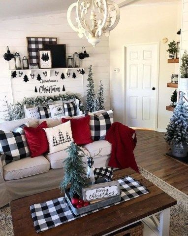 18 christmas living room decorations farmhouse style ideas