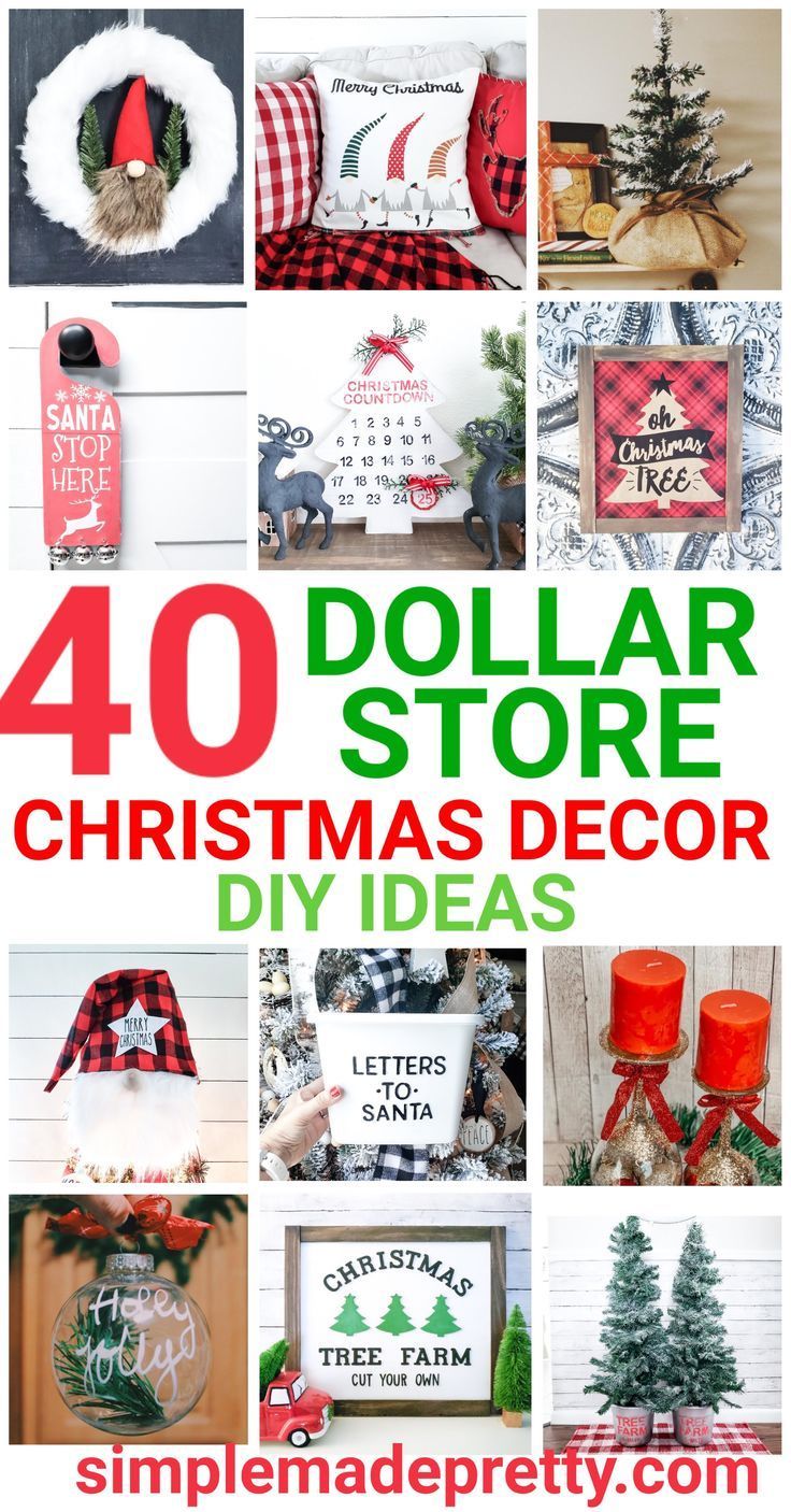DIY Dollar Tree Holiday Decorations - DIY Dollar Tree Holiday Decorations -   18 christmas tree decorations diy ideas
