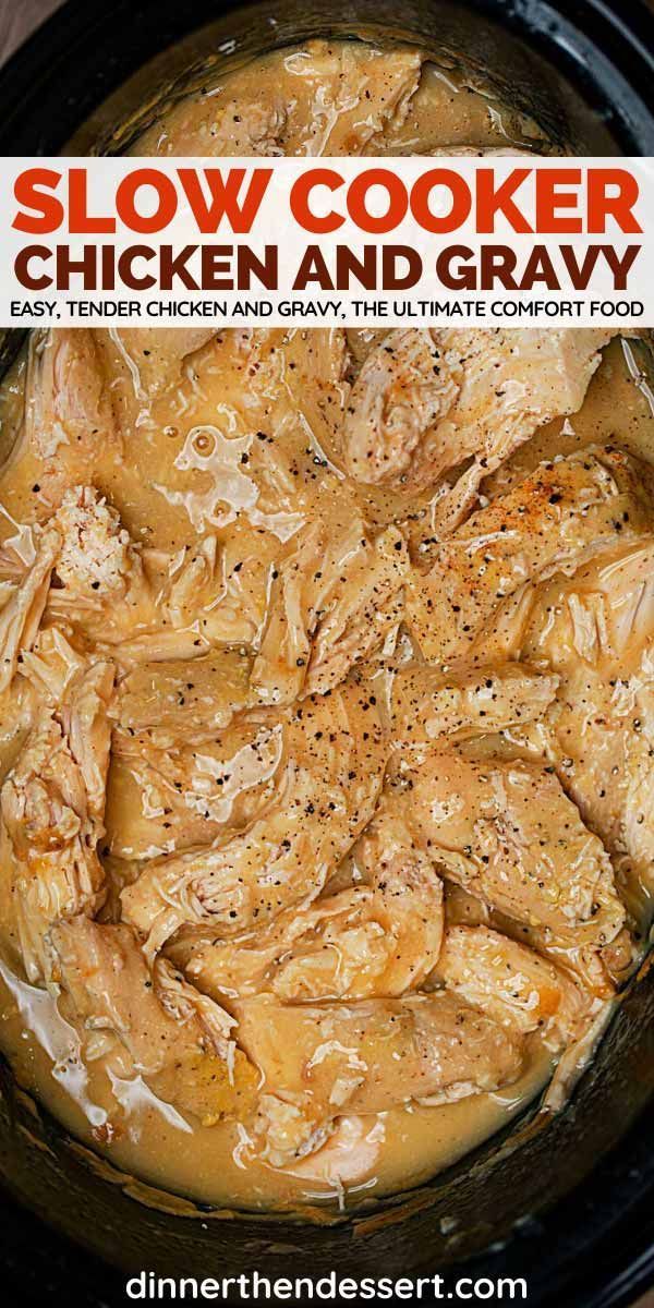 Slow Cooker Chicken Breast with Gravy - Slow Cooker Chicken Breast with Gravy -   18 dinner recipes chicken crockpot ideas