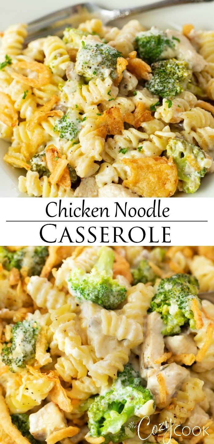 Cheesy Chicken Noodle Casserole - Cheesy Chicken Noodle Casserole -   18 dinner recipes for two chicken ideas