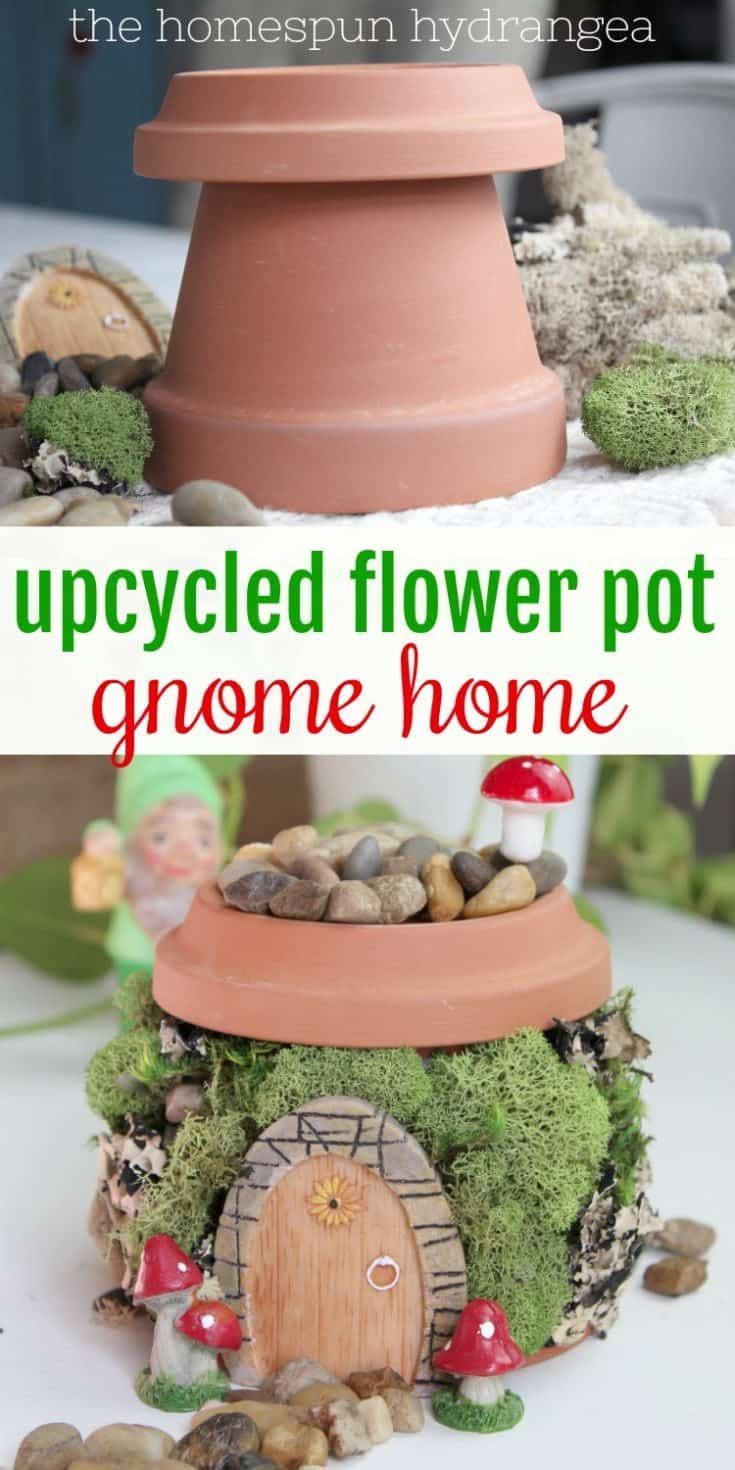 Flower Pot Fairy Garden House - The Homespun Hydrangea - Flower Pot Fairy Garden House - The Homespun Hydrangea -   18 diy Garden pot ideas