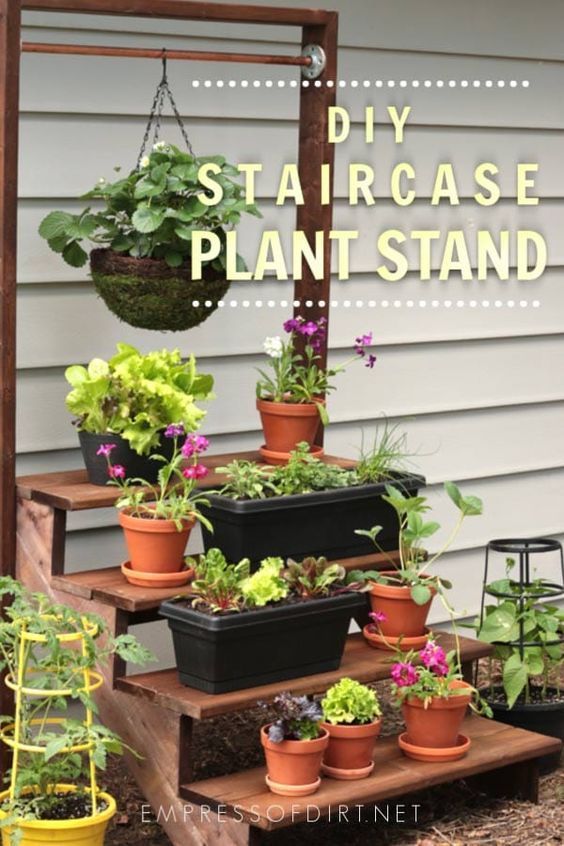 How to Build a Simple Staircase Plant Stand | Empress of Dirt - How to Build a Simple Staircase Plant Stand | Empress of Dirt -   18 diy Garden pot ideas
