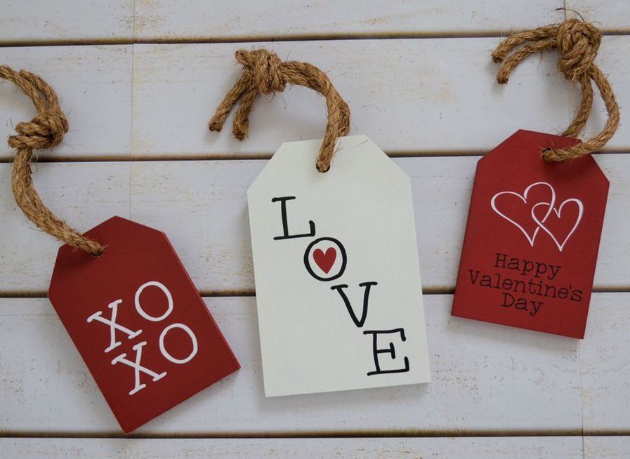 Valentines Day Wood Tag Signs Valentines Day | Etsy - Valentines Day Wood Tag Signs Valentines Day | Etsy -   18 diy valentines decorations farmhouse ideas
