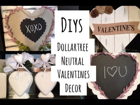 5 Dollartree Valentines DIYs-Neutral/Farmhouse DIYs - 5 Dollartree Valentines DIYs-Neutral/Farmhouse DIYs -   18 diy valentines decorations farmhouse ideas
