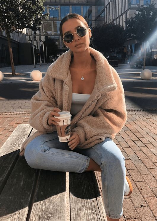 The Softy Beige Plush Wrap Coat - The Softy Beige Plush Wrap Coat -   18 fall fitness Outfits ideas