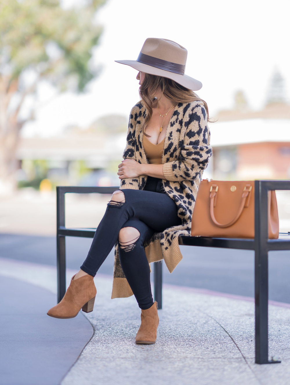Casual Fall Outfit: Cheetah Cardigan, Petite Friendly Jeans + Ankle Booties - Stylish Petite - Casual Fall Outfit: Cheetah Cardigan, Petite Friendly Jeans + Ankle Booties - Stylish Petite -   18 fall fitness Outfits ideas