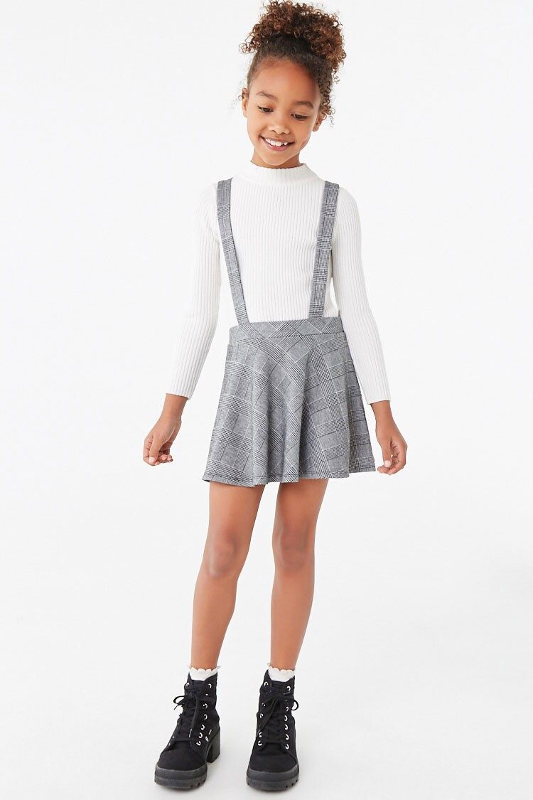 Girls Glen Plaid Suspender Skirt (Kids) - Girls Glen Plaid Suspender Skirt (Kids) -   18 fitness Fashion kids ideas