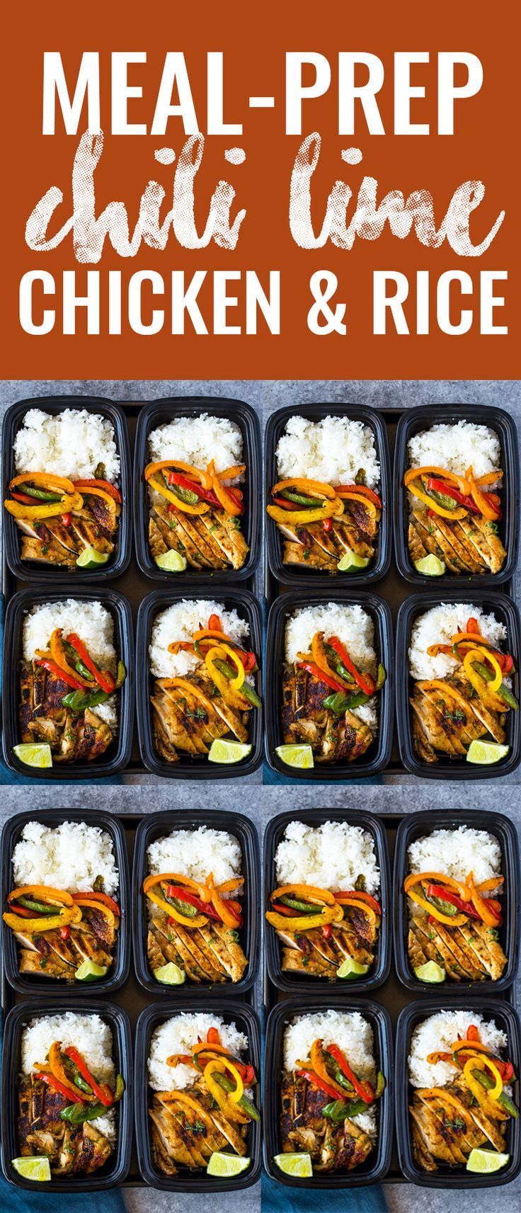Chili Lime Chicken and Rice Meal Prep Bowls - Chili Lime Chicken and Rice Meal Prep Bowls -   18 meal prep recipes vegetarian fitness ideas