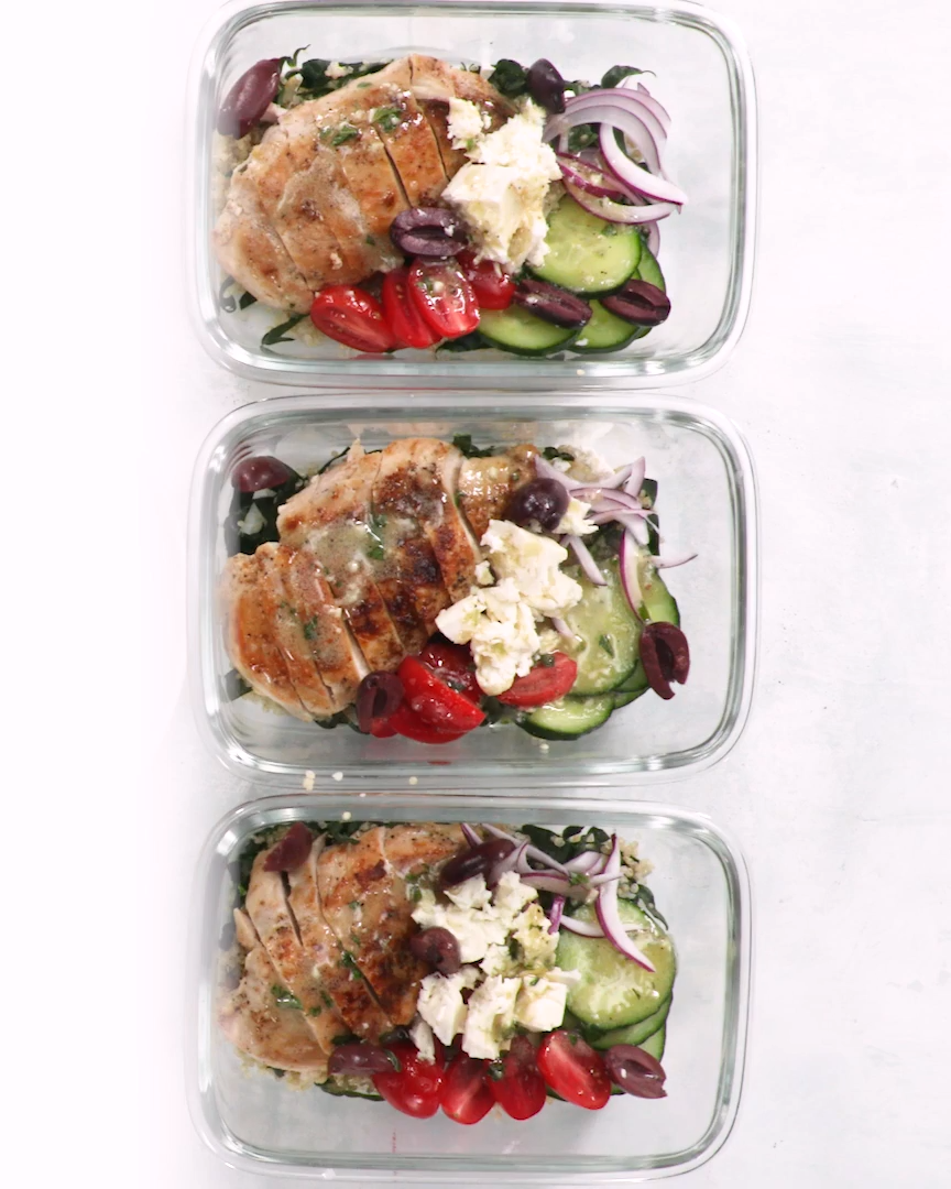Greek Chicken Grain Bowls - Greek Chicken Grain Bowls -   18 meal prep recipes vegetarian fitness ideas