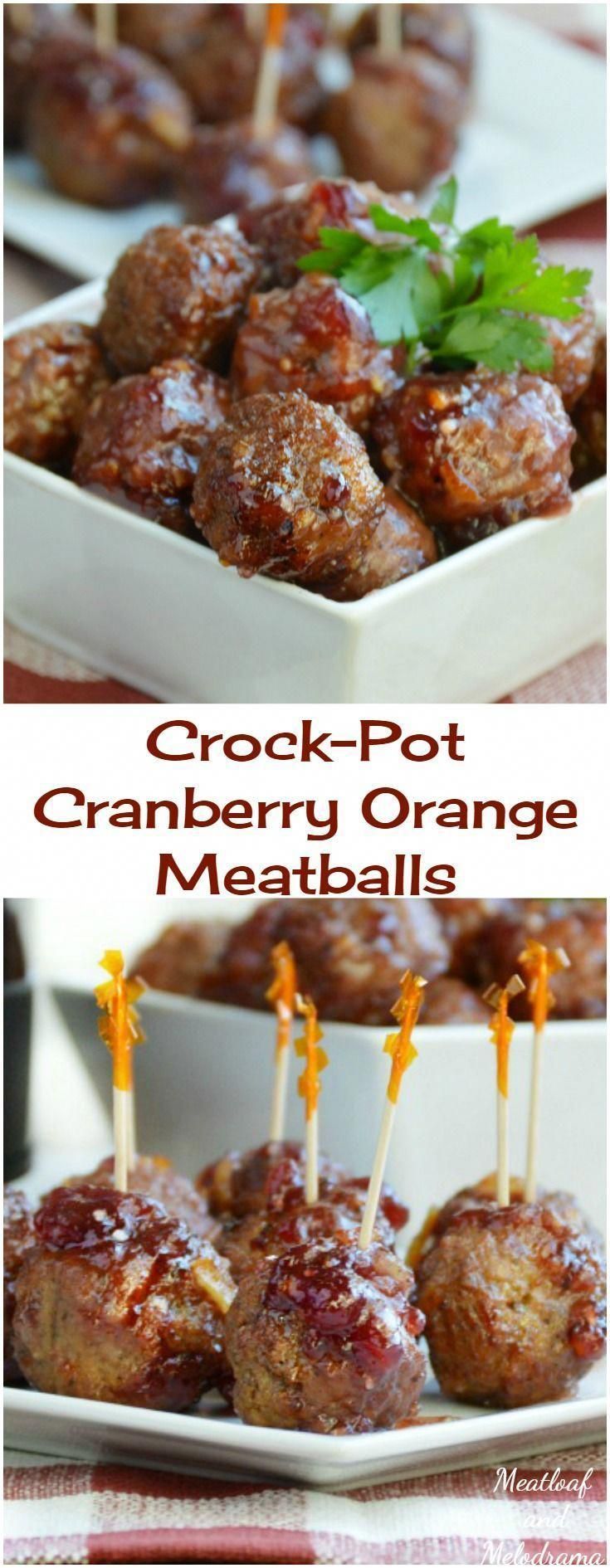 Crock-Pot Cranberry Orange Meatballs - Meatloaf and Melodrama - Crock-Pot Cranberry Orange Meatballs - Meatloaf and Melodrama -   18 thanksgiving appetizers easy ideas