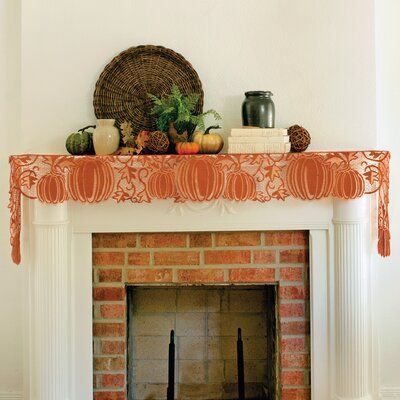 Darby Home Co Lyndora Pumpkin Vine Mantle Scarf - Darby Home Co Lyndora Pumpkin Vine Mantle Scarf -   18 thanksgiving decorations for home ideas