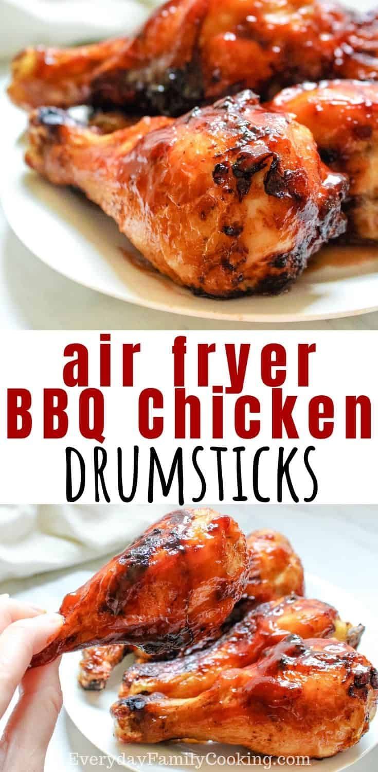 Crispy Air Fried Chicken Drumsticks with BBQ Sauce - Crispy Air Fried Chicken Drumsticks with BBQ Sauce -   19 air fryer recipes chicken drumsticks ideas