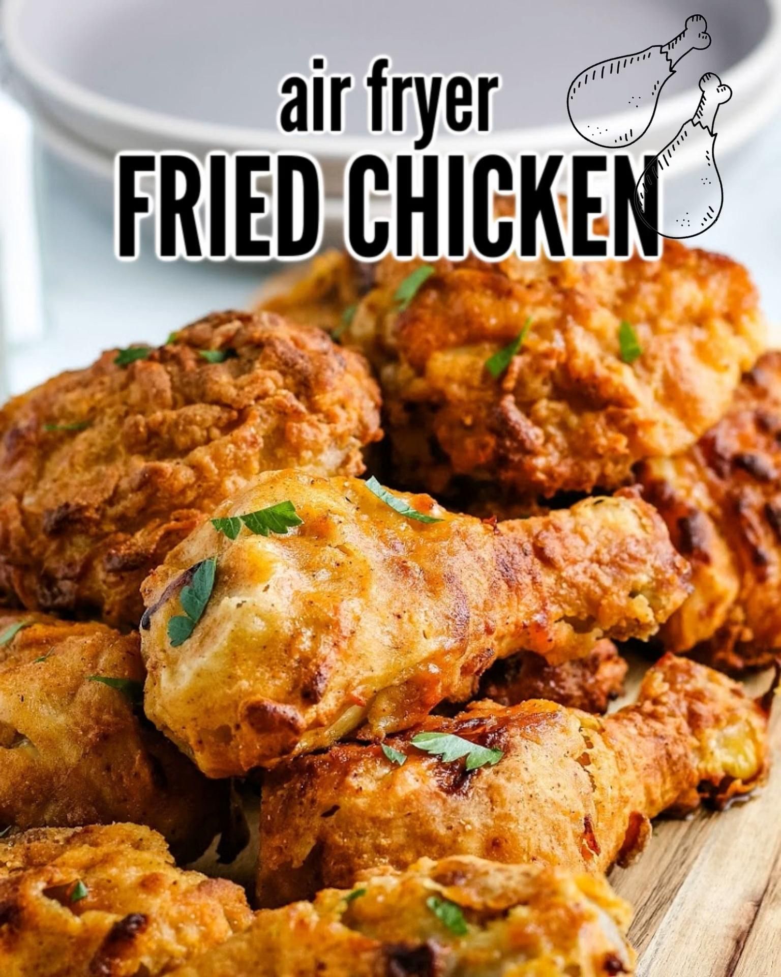 Crispy Air Fryer Fried Chicken - Crispy Air Fryer Fried Chicken -   19 air fryer recipes chicken drumsticks ideas