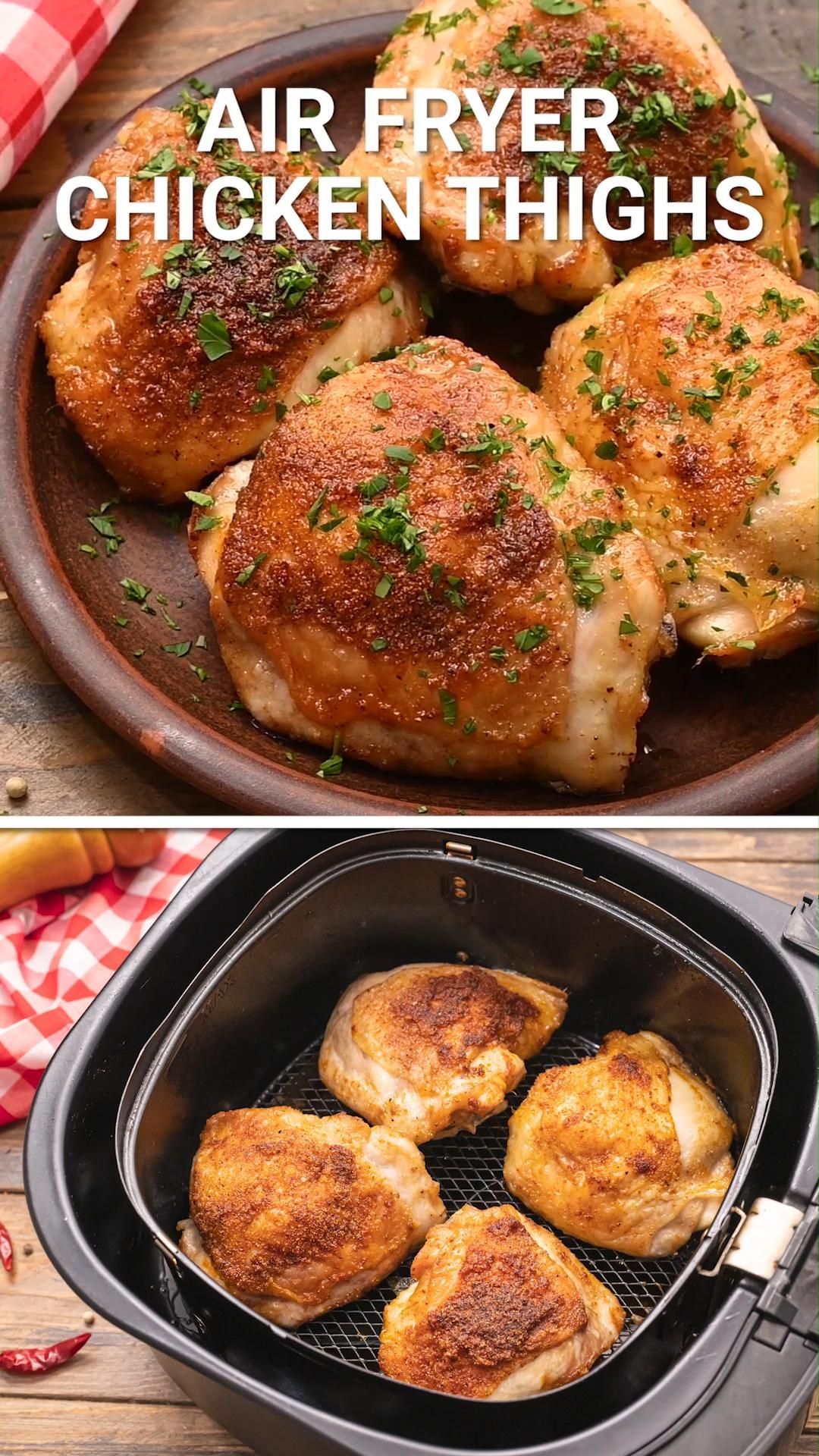 Air Fryer Chicken Thighs - Air Fryer Chicken Thighs -   19 air fryer recipes healthy dinners pork ideas