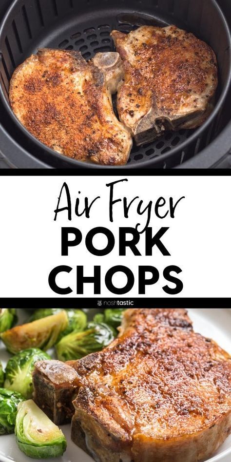 Easy Air Fryer Pork Chops (Keto, Paleo, W30) - Noshtastic - Easy Air Fryer Pork Chops (Keto, Paleo, W30) - Noshtastic -   19 air fryer recipes healthy dinners pork ideas
