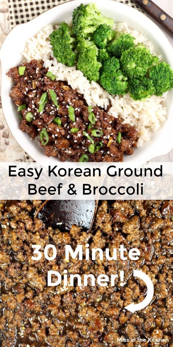 Easy Korean Ground Beef and Broccoli - Easy Korean Ground Beef and Broccoli -   19 dinner recipes with ground beef healthy ideas
