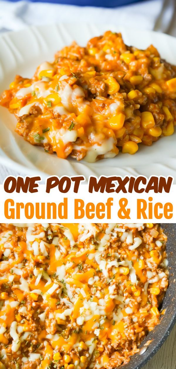 One Pot Mexican Ground Beef and Rice - One Pot Mexican Ground Beef and Rice -   19 dinner recipes with ground beef healthy ideas