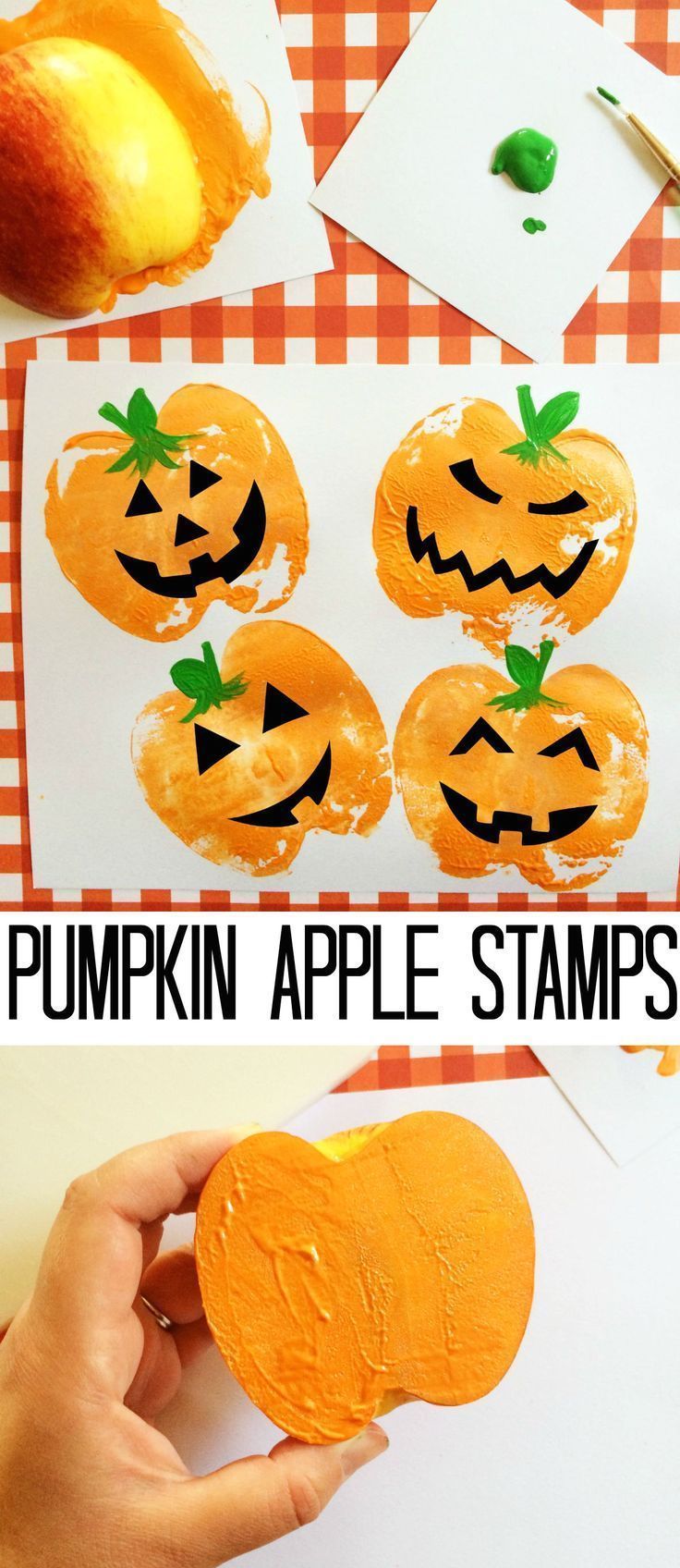 Pumpkin Apple Stamps - Frugal Mom Eh! - Pumpkin Apple Stamps - Frugal Mom Eh! -   19 diy Kids autumn ideas