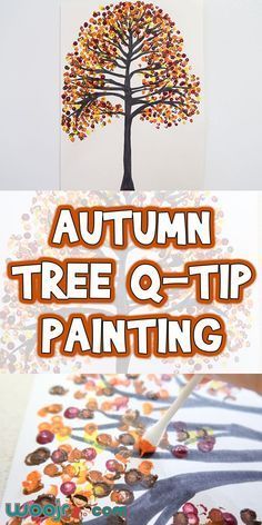 Autumn Tree Q-Tip Painting | Woo! Jr. Kids Activities - Autumn Tree Q-Tip Painting | Woo! Jr. Kids Activities -   19 diy Kids autumn ideas