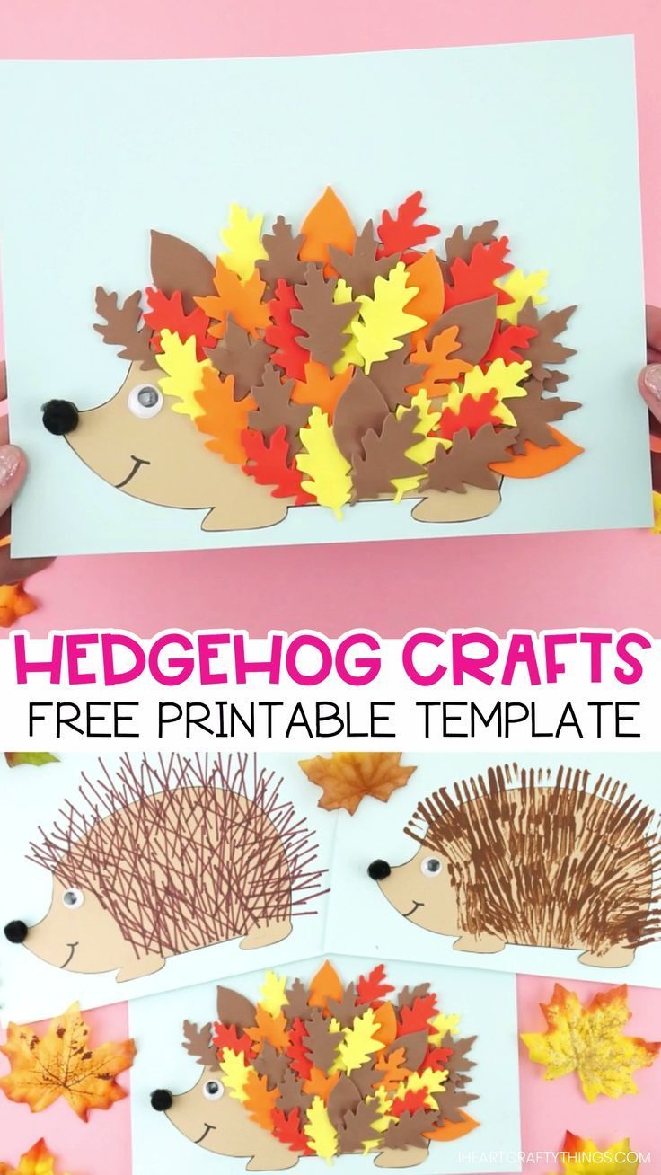 Easy Hedgehog Crafts for Kids -Free Template - Easy Hedgehog Crafts for Kids -Free Template -   19 diy Kids autumn ideas